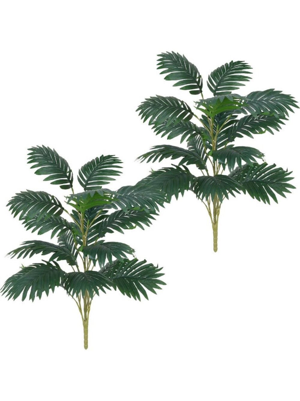 Large Faux Palm Trees - 30” UV Resistant Fake Plants for Outdoor Patio & Events